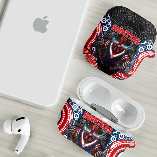 Sydney Roosters AirPods Case The Scream of Lightning Eyes - Indigenous Dot Ripping Effect