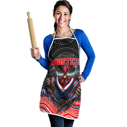 Sydney Roosters Apron The Scream of Lightning Eyes - Indigenous Dot Ripping Effect