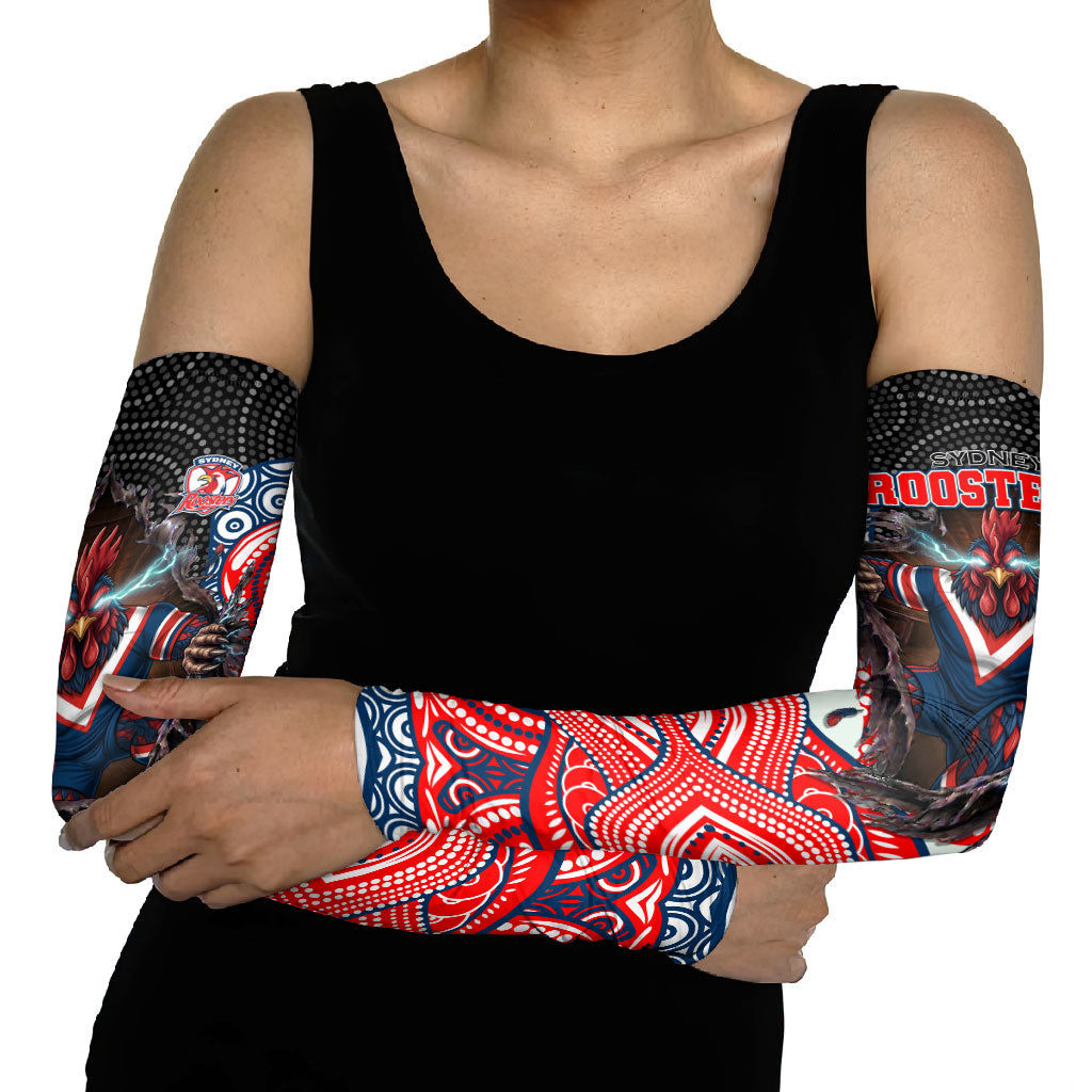 Sydney Roosters Arm Sleeves The Scream of Lightning Eyes - Indigenous Dot Ripping Effect