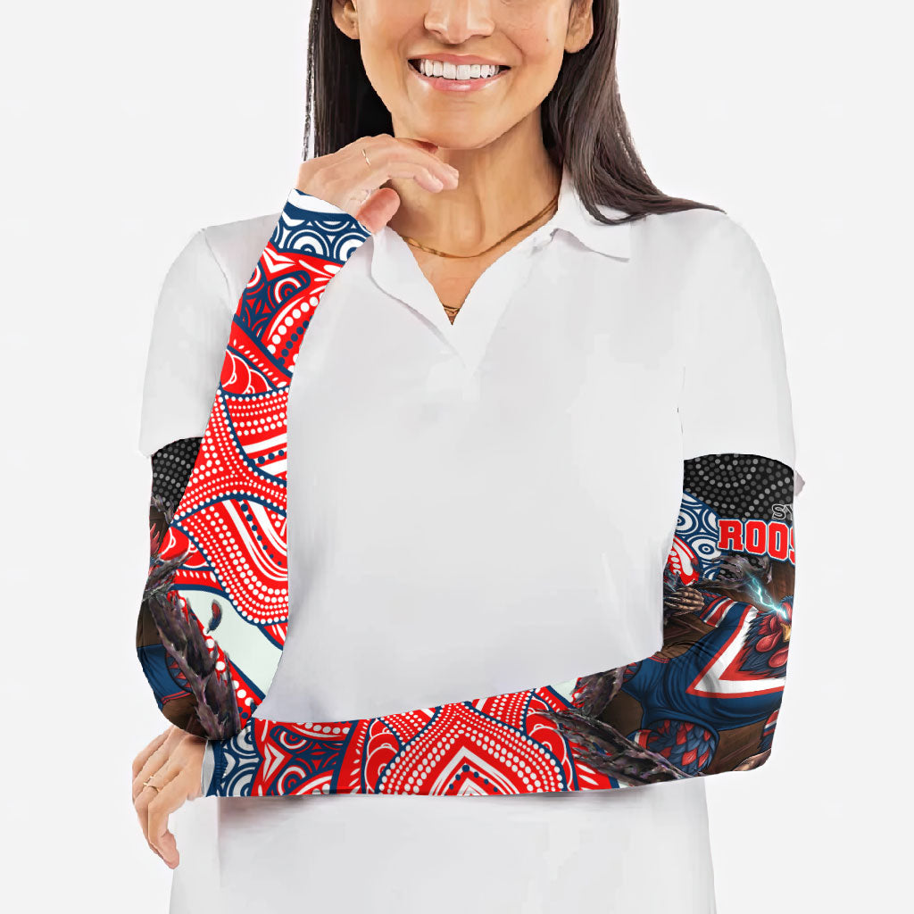 Sydney Roosters Arm Sleeves The Scream of Lightning Eyes - Indigenous Dot Ripping Effect