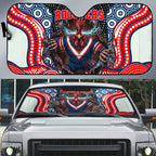 Sydney Roosters Auto Sun Shade The Scream of Lightning Eyes - Indigenous Dot Ripping Effect