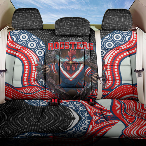 Sydney Roosters Back Car Seat Cover The Scream of Lightning Eyes - Indigenous Dot Ripping Effect