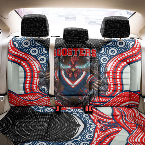 Sydney Roosters Back Car Seat Cover The Scream of Lightning Eyes - Indigenous Dot Ripping Effect