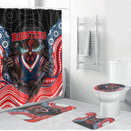 Sydney Roosters Bathroom Set The Scream of Lightning Eyes - Indigenous Dot Ripping Effect