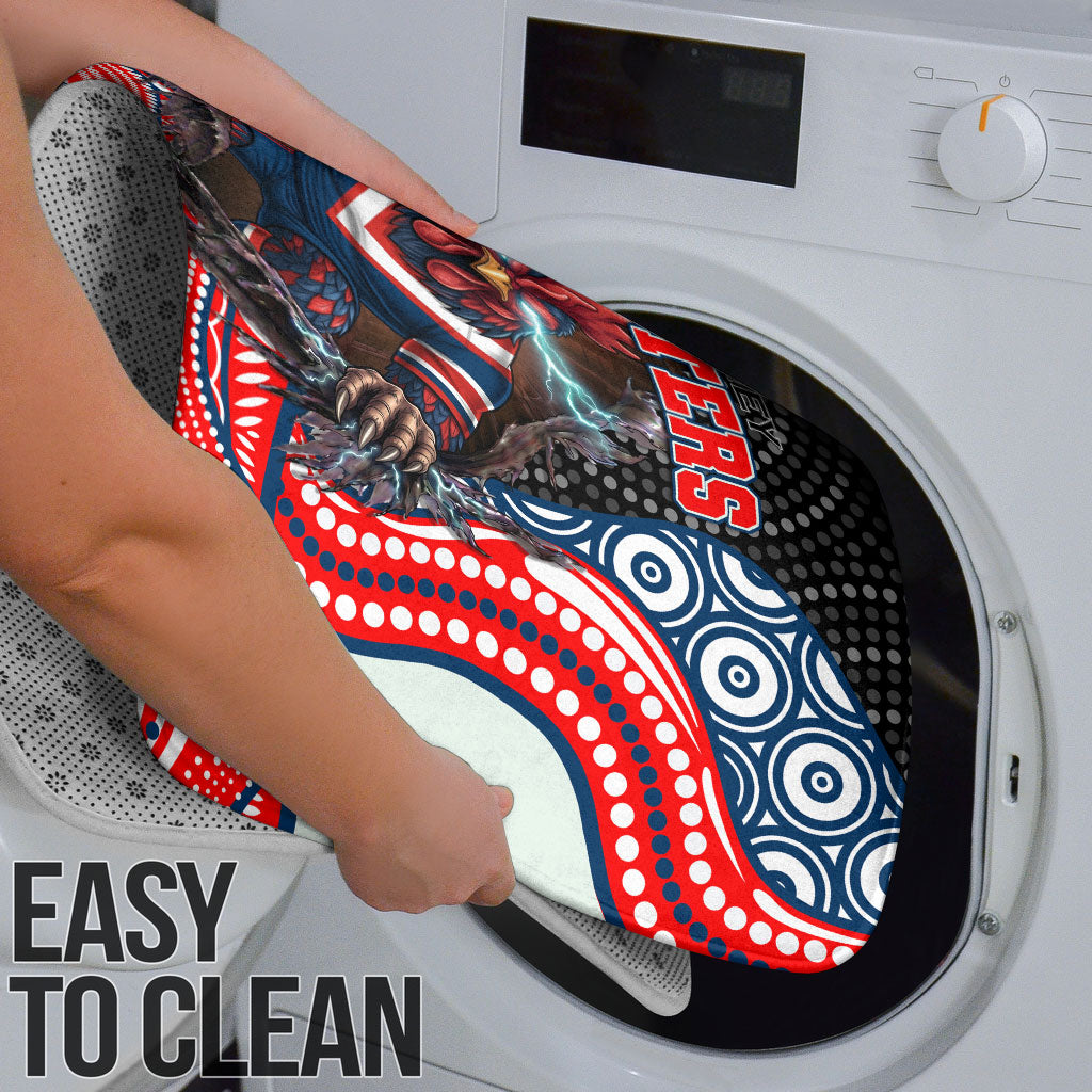 Sydney Roosters Bathroom Set The Scream of Lightning Eyes - Indigenous Dot Ripping Effect
