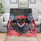 Sydney Roosters Blanket The Scream of Lightning Eyes - Indigenous Dot Ripping Effect