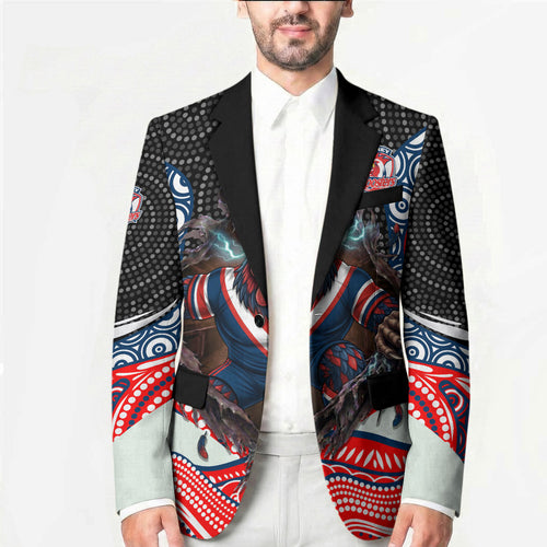 Sydney Roosters Blazer The Scream of Lightning Eyes - Indigenous Dot Ripping Effect