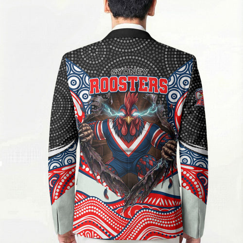 Sydney Roosters Blazer The Scream of Lightning Eyes - Indigenous Dot Ripping Effect