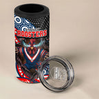 Sydney Roosters 4 in 1 Can Cooler Tumbler The Scream of Lightning Eyes - Indigenous Dot Ripping Effect