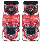 Sydney Roosters Car Mats The Scream of Lightning Eyes - Indigenous Dot Ripping Effect