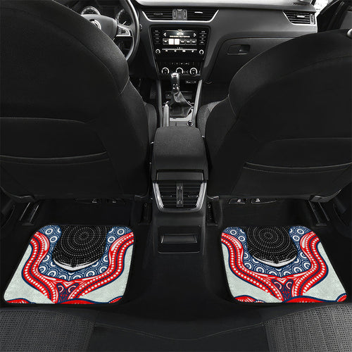 Sydney Roosters Car Mats The Scream of Lightning Eyes - Indigenous Dot Ripping Effect