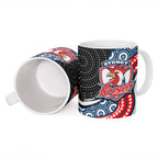 Sydney Roosters Ceramic Mug The Scream of Lightning Eyes - Indigenous Dot Ripping Effect