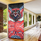 Sydney Roosters Door Cover The Scream of Lightning Eyes - Indigenous Dot Ripping Effect