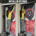 Sydney Roosters Door Cover The Scream of Lightning Eyes - Indigenous Dot Ripping Effect