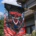 Sydney Roosters Garden Flag The Scream of Lightning Eyes - Indigenous Dot Ripping Effect