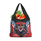 Sydney Roosters Grocery Bag The Scream of Lightning Eyes - Indigenous Dot Ripping Effect