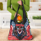 Sydney Roosters Grocery Bag The Scream of Lightning Eyes - Indigenous Dot Ripping Effect