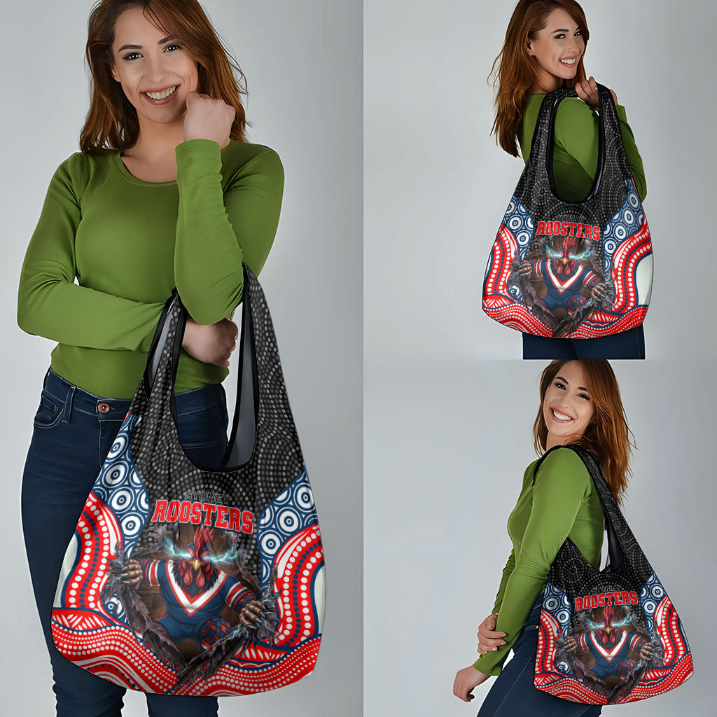 Sydney Roosters Grocery Bag The Scream of Lightning Eyes - Indigenous Dot Ripping Effect