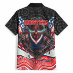 Sydney Roosters Hawaiian Shirt The Scream of Lightning Eyes - Indigenous Dot Ripping Effect