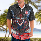 Sydney Roosters Hawaiian Shirt The Scream of Lightning Eyes - Indigenous Dot Ripping Effect