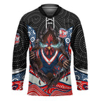 Sydney Roosters Hockey Jersey The Scream of Lightning Eyes - Indigenous Dot Ripping Effect