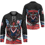 Sydney Roosters Hockey Jersey The Scream of Lightning Eyes - Indigenous Dot Ripping Effect