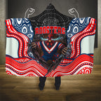 Sydney Roosters Hooded Blanket The Scream of Lightning Eyes - Indigenous Dot Ripping Effect