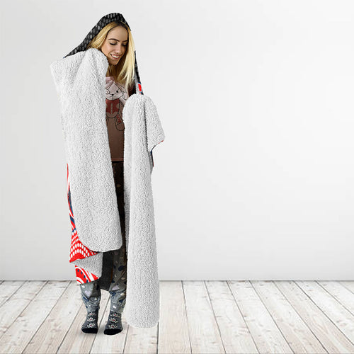 Sydney Roosters Hooded Blanket The Scream of Lightning Eyes - Indigenous Dot Ripping Effect