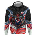 Sydney Roosters Hoodie The Scream of Lightning Eyes - Indigenous Dot Ripping Effect