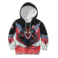 Sydney Roosters Kid Hoodie The Scream of Lightning Eyes - Indigenous Dot Ripping Effect