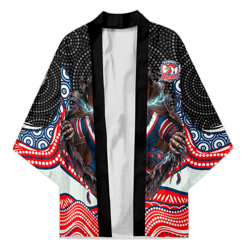 Sydney Roosters Kimono The Scream of Lightning Eyes - Indigenous Dot Ripping Effect