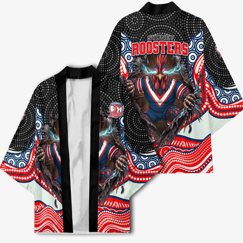 Sydney Roosters Kimono The Scream of Lightning Eyes - Indigenous Dot Ripping Effect
