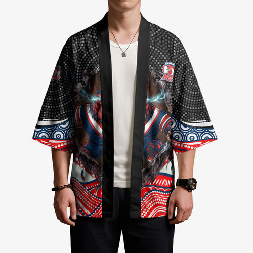 Sydney Roosters Kimono The Scream of Lightning Eyes - Indigenous Dot Ripping Effect