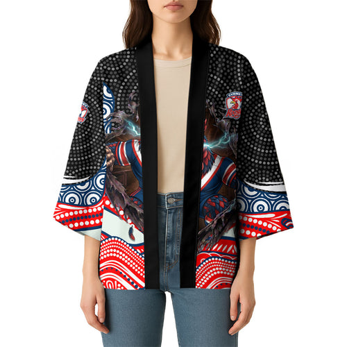 Sydney Roosters Kimono The Scream of Lightning Eyes - Indigenous Dot Ripping Effect