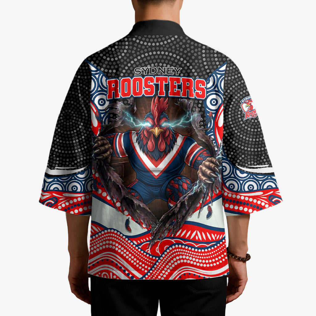 Sydney Roosters Kimono The Scream of Lightning Eyes - Indigenous Dot Ripping Effect