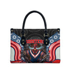 Sydney Roosters Leather Bag The Scream of Lightning Eyes - Indigenous Dot Ripping Effect