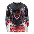 Sydney Roosters Long Sleeve Shirt The Scream of Lightning Eyes - Indigenous Dot Ripping Effect
