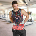 Sydney Roosters Men Tank Top The Scream of Lightning Eyes - Indigenous Dot Ripping Effect