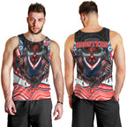 Sydney Roosters Men Tank Top The Scream of Lightning Eyes - Indigenous Dot Ripping Effect