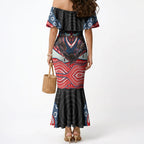 Sydney Roosters Mermaid Dress The Scream of Lightning Eyes - Indigenous Dot Ripping Effect