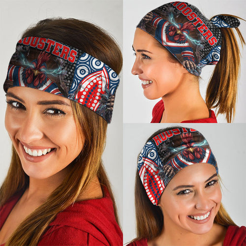 Sydney Roosters Neck Gaiter The Scream of Lightning Eyes - Indigenous Dot Ripping Effect