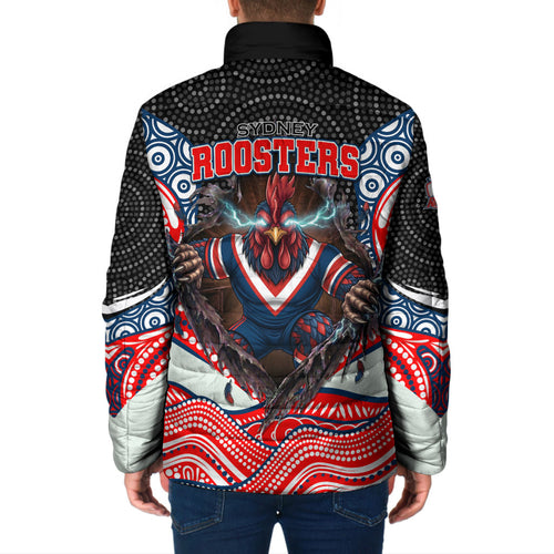 Sydney Roosters Padded Jacket The Scream of Lightning Eyes - Indigenous Dot Ripping Effect