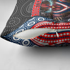 Sydney Roosters Pillow Cover The Scream of Lightning Eyes - Indigenous Dot Ripping Effect