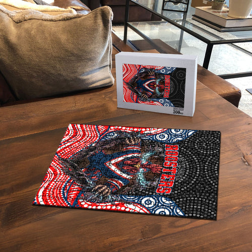 Sydney Roosters Puzzle The Scream of Lightning Eyes - Indigenous Dot Ripping Effect