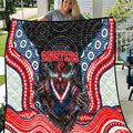 Sydney Roosters Quilt The Scream of Lightning Eyes - Indigenous Dot Ripping Effect