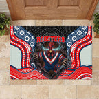 Sydney Roosters Rubber Doormat The Scream of Lightning Eyes - Indigenous Dot Ripping Effect