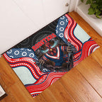 Sydney Roosters Rubber Doormat The Scream of Lightning Eyes - Indigenous Dot Ripping Effect