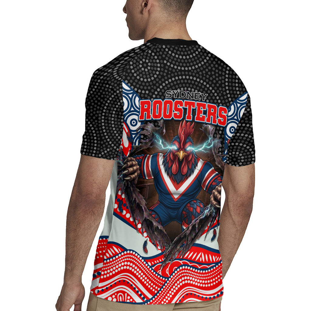 Sydney Roosters Rugby Jersey The Scream of Lightning Eyes - Indigenous Dot Ripping Effect