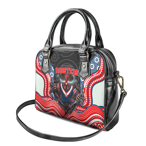 Sydney Roosters Shoulder Handbag The Scream of Lightning Eyes - Indigenous Dot Ripping Effect