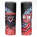 Sydney Roosters Skinny Tumbler The Scream of Lightning Eyes - Indigenous Dot Ripping Effect